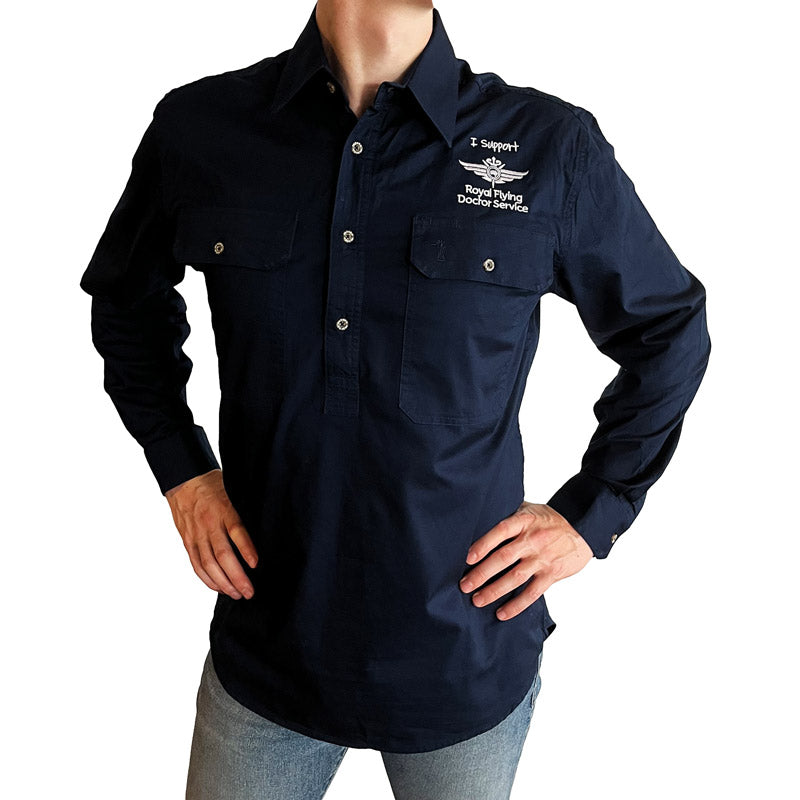 RFDS Mens Pilbara Shirt (Navy) RFDS Mens Pilbara Shirt (Navy)