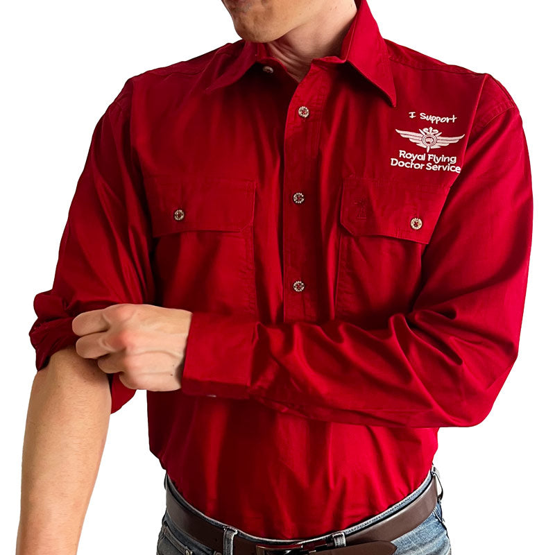 Mens Long Sleeve Shirt In Red Mens Long Sleeve Shirt In Red