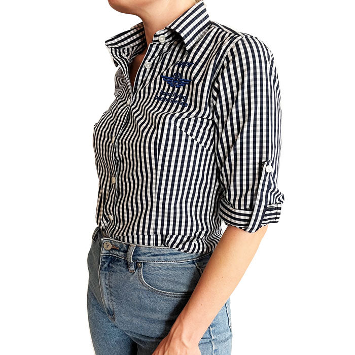 RFDS Womens Pilbara Shirt (Navy/White) RFDS Womens Pilbara Shirt (Navy/White)