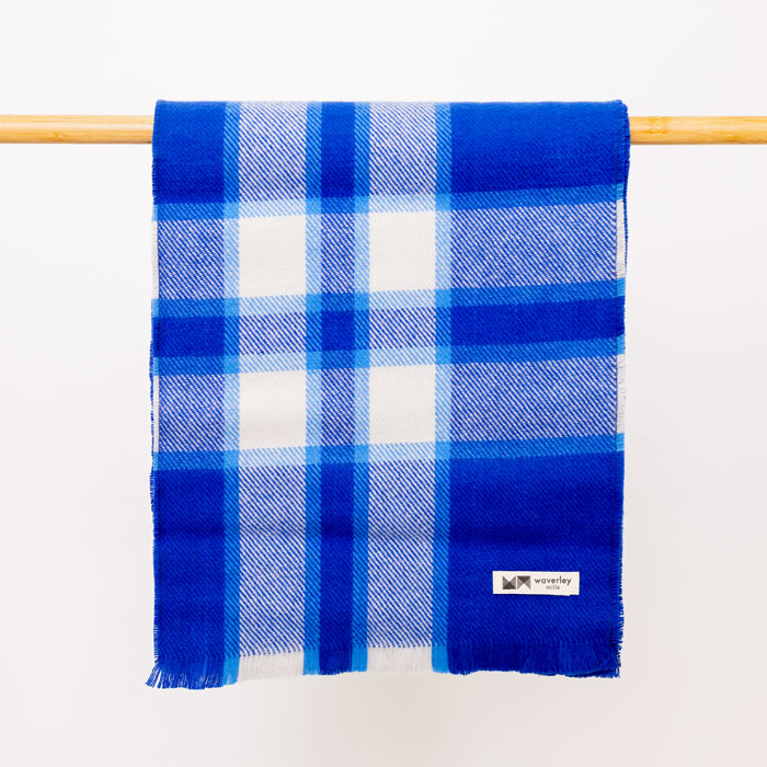 Blue Merino Wool Scarf