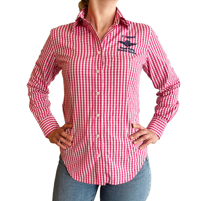 RFDS Womens Pilbara Shirt (Pink/White)