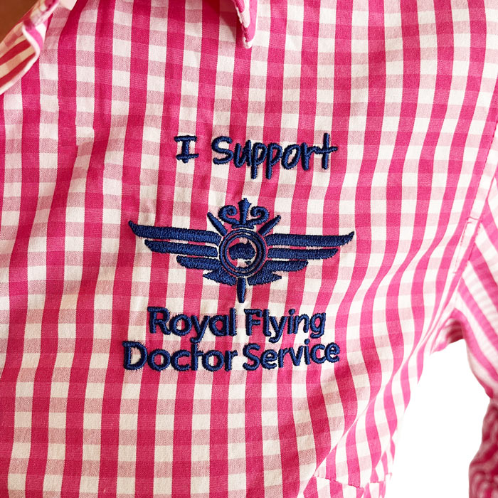 RFDS Womens Pilbara Shirt (Pink/White)